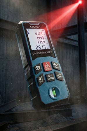 Steiner Profesyonel 50 Metre Lazer Metre Dijital Göstergeli Lazer Mesafe Ölçer Mavi