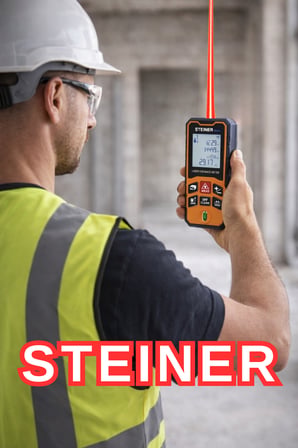 Steiner Profesyonel 50 Metre Lazer Metre Dijital Göstergeli Lazer Mesafe Ölçer Kırmızı