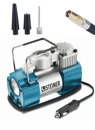 Steiner 12v Çakmaklık Girişli 150 psi Mini Hava Kompresörü Mavi