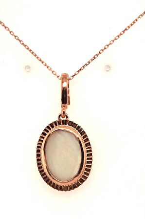 Birinci1926 925 Ayar Gümüş Mother Of Pearl Vintage Sedef Kolye