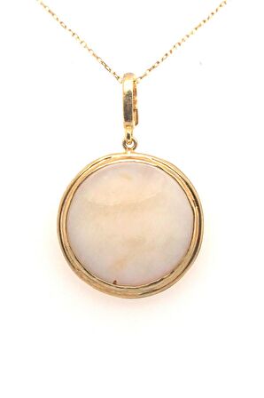 Birinci1926 925 Ayar Gümüş Mother Of Pearl Vintage Sedef Kolye