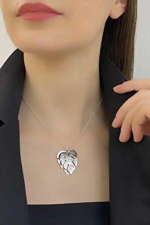 Birinci1926 Yaprak Figürlü Sedef Kadın Kolye