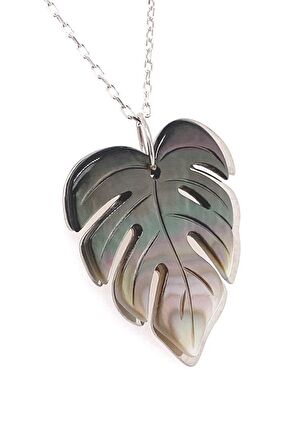 Birinci1926 Yaprak Figürlü Sedef Kadın Kolye