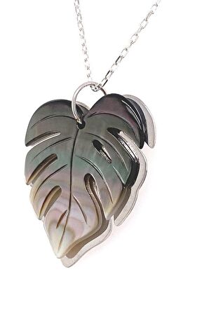 Birinci1926 Yaprak Figürlü Sedef Kadın Kolye