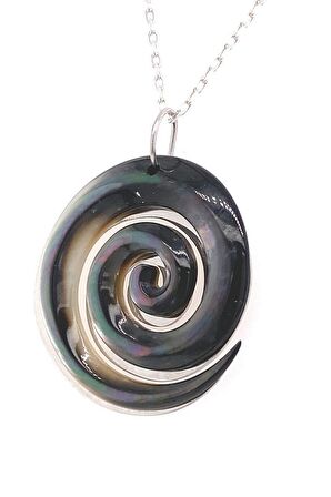 Birinci1926 925 Ayar Gümüş Mother Of Pearl Multicolor Sedefli Kolye
