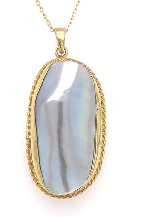 Birinci1926 925 Ayar Gümüş Mother Of Pearl Sedef Kolye