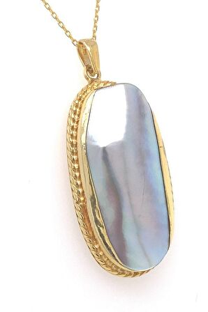 Birinci1926 925 Ayar Gümüş Mother Of Pearl Sedef Kolye