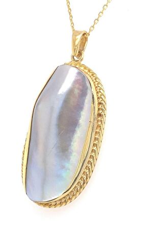 Birinci1926 925 Ayar Gümüş Mother Of Pearl Sedef Kolye