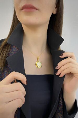 Birinci1926 925 Ayar Gümüş Mother Of Pearl Sedefli Kolye