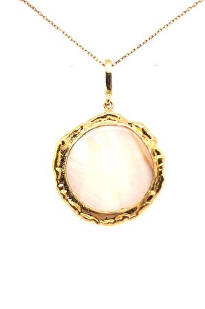Birinci1926 925 Ayar Gümüş Mother Of Pearl Vintage Sedef Kolye