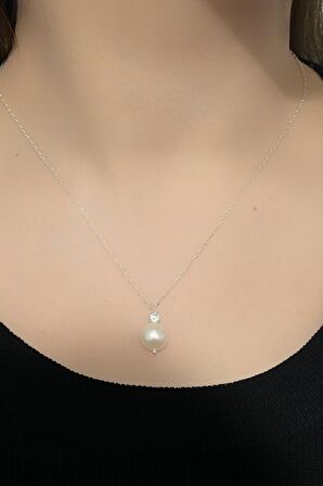 Birinci1926 925 Ayar Gümüş Taşlı İnci Kadın Kolye