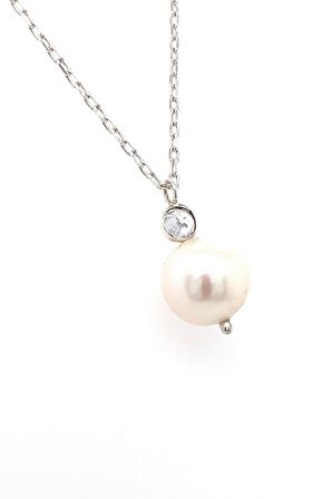 Birinci1926 925 Ayar Gümüş Taşlı İnci Kadın Kolye