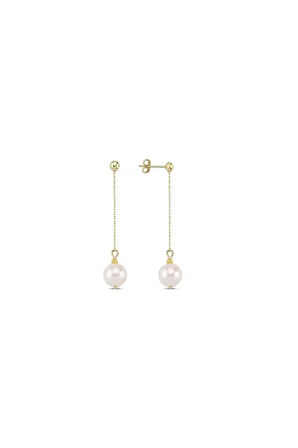 Doğal İnci Sallantılı Küpe