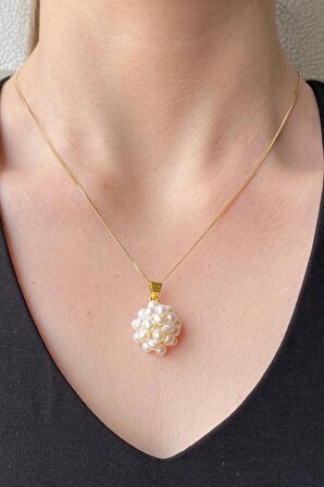 Birinci1926 925 Ayar Gümüş Kadın Prenses Model İnci Kolye