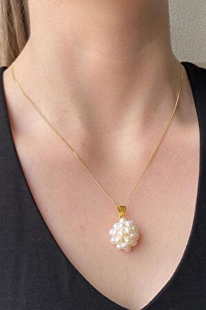 Birinci1926 925 Ayar Gümüş Kadın Prenses Model İnci Kolye