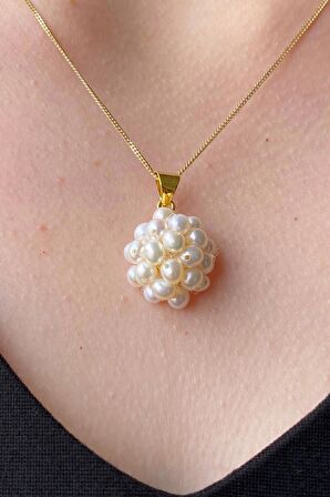 Birinci1926 925 Ayar Gümüş Kadın Prenses Model İnci Kolye