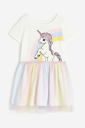 Unicorn Kız Çocuk Tüllü Elbise