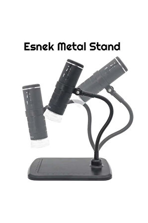 1000X WiFi Dijital LED Kablosuz Pilli Mikroskop 1080P