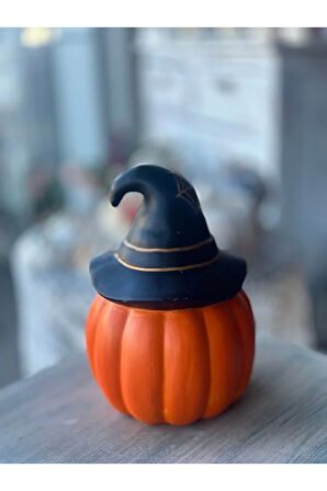 Halloween Dekorasyon, Cadılar Bayramı, Kabak Dekorasyon, Balkabağı, Pumpkin, Şapkalı Balkabağı