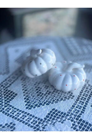 2’li Seramik Kabak Set, Kabak Dekor, Pumpkin