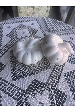 2’li Seramik Kabak Set, Kabak Dekor, Pumpkin