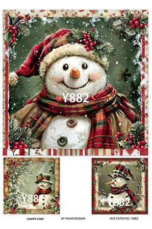 Yeniyıl Serisi Y882 Pirinç Dekopaj 30 * 42 cm