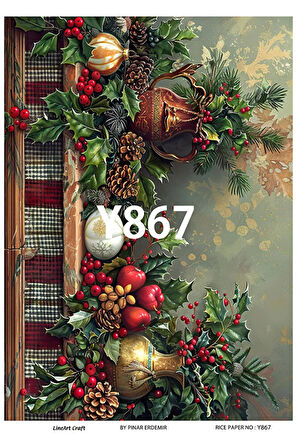 Yeniyıl Serisi Y867 Pirinç Dekopaj 30 * 42 cm