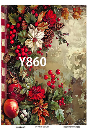 Yeniyıl Serisi Y860 Pirinç Dekopaj 30 * 42 cm
