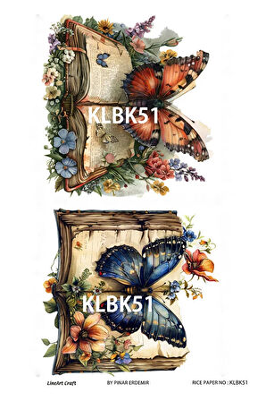 Kelebek Serisi KLBK51 Pirinç Dekopaj 30 * 42 cm