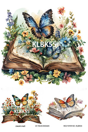 Kelebek Serisi KLBK55 Pirinç Dekopaj 30 * 42 cm