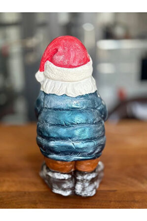 Çam Ağaçlı Montlu Noel Baba, Yeni Yıl Dekorasyon, Noel Baba Heykel