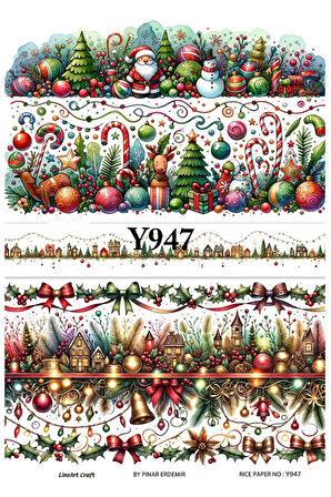 Y947 Yeniyıl Serisi Bordür 29*42 cm Pirinç Dekopaj