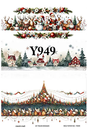 Y949 Yeniyıl Serisi Bordür 29*42 cm Pirinç Dekopaj