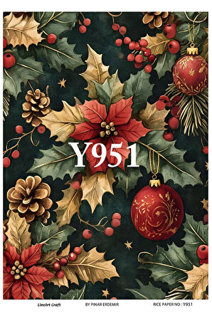 Y951 Yeniyıl Serisi 29*42 cm Pirinç Dekopaj