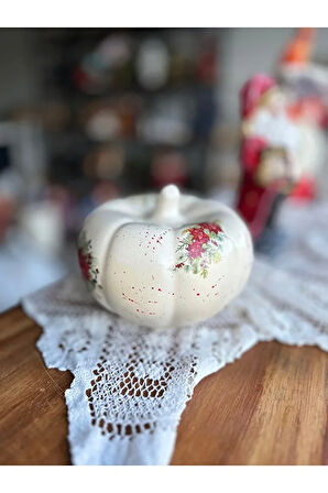 Dekoratif Seramik Kabak, Yeniyıl, Yılbaşı Dekor, Hediyelik, Kokina