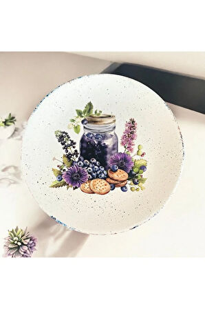 Yabanmersini, Blueberry, 18 cm Duvar Tabağı, Dekorasyon, Mutfak, Balkon