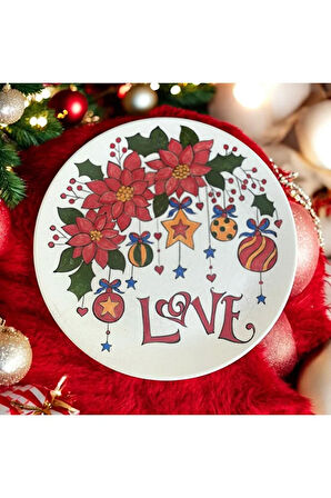 Çini, El boyaması, Dekoratif Duvar Tabağı, Love - Sevgi Duvar Tabağı, Hediye