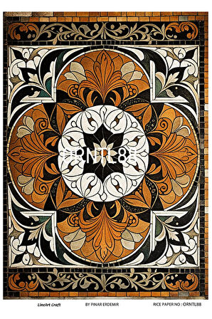 ORNTL88 Etnik, Oryental Desenli 30*42 cm Pirinç Dekopaj