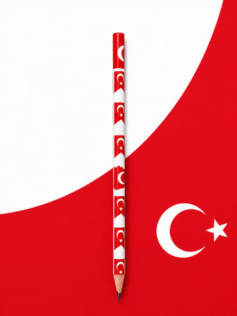 Türkiye Desenli Kurşun Kalem 2B Fatih 3 Adet