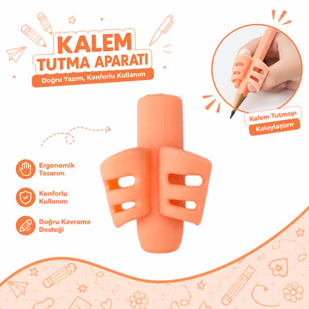 Pastel Renk Kalem Tutma Aparatı 8 Adet Ergonomik Silikon Kalem Tutucu Yazı Düzeltici Çocuk ve Öğrenci İçin