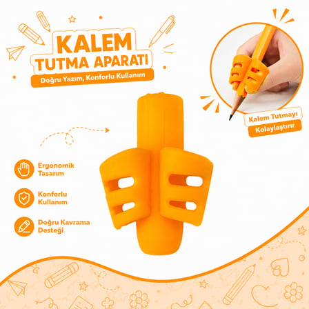 Pastel Renk Kalem Tutma Aparatı 8 Adet Ergonomik Silikon Kalem Tutucu Yazı Düzeltici Çocuk ve Öğrenci İçin
