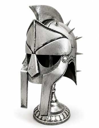 Spartalı Gladyatör Miğferi Biblosu - Metal - 45x20 cm Dekoratif Obje
