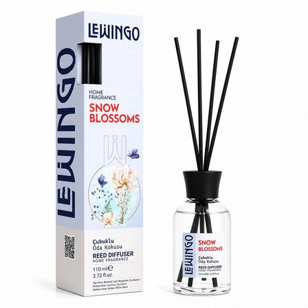 Snow Blossoms Bambu Çubuklu Oda Kokusu - 110 ml - Cam Şişe