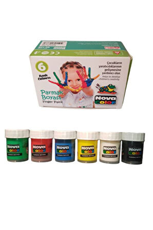 Nova Color Parmak Boyası 25 ml 6lı + Bu-Bu 4lü Oyun Hamuru Seti