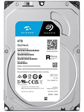 4 TB SEAGATE SKYHAWK 5400R 256M 7/24RV   ST4000VX016