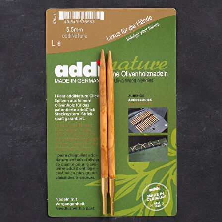 Addi Nature Olive Wood Click 5.5mm 13cm Misinalı Ş