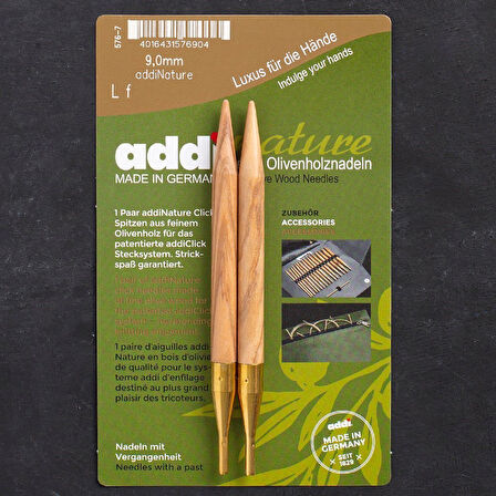Addi Nature Olive Wood Click 9mm 13cm Misinalı Şiş