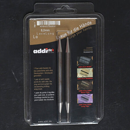 Addi Click Lace 8 Mm Değiştirilebilir Uzun Uçlu Da