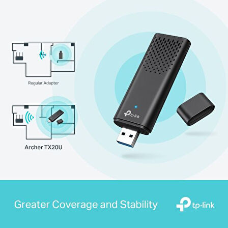 Tp-link Archer TX20U AX1800 d.band wi-fi 6 USB ada ADAPTÖR