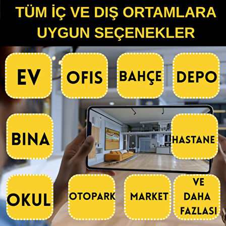 ARNA 5 MP 4 KAMERALI GECE RENKLİ SESLİ 500GB HDD DAHİL AHD GÜVENLİK SETİ - ST50025